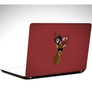 Gözlüklü Geyik Laptop Sticker 10 İnch (25X19CM)