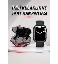 Lexroo İkili Set Dev Kampanya Ucuz Kulaklık Ucuz Akıllı Saat Gürültü Önleyici Uzun Pil Ömrü