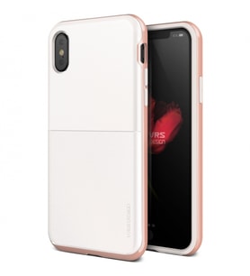 VRS iPhone X ile Uyumlu High Pro Shield Kılıf White with Rose Gold