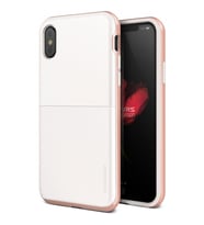 VRS iPhone X ile Uyumlu High Pro Shield Kılıf White with Rose Gold