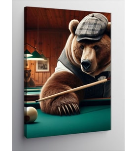 Kanvas Tablo Bilardo Ayısı