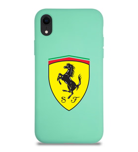 Apple iPhone XR Uyumlu Lansman Kılıf Ferrari Tasarımlı Altı Kapalı İçi Kadife Kaplı  Kapak (Şeffaf)