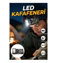 Sensörlü Şarjlı LED Kafa Feneri – Manyetik Eller Serbest