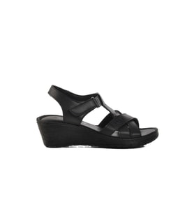 Siyah Topuklu Kadın Sandalet 673572 Z (Siyah)