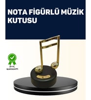 Melodious Music Altın Nota Figürlü Müzik Kutusu