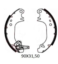 CITROEN SAXO- 96/00; ARKA FREN PABUCU (90X31,50) (BRAMAX)