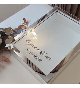 25X35 GÜMÜŞ LEDLİ DERİN ANI ÇERÇEVESİ- NİŞAN SÖZ GÜLLERİNİZ İÇİN ÇERÇEVELER