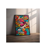 Dekoratif Çerçevesiz Poster Pop Art Comic Book Çerçevesiz Tablo