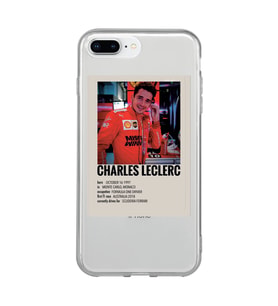 Iphone 7 Plus / 8 Plus Uyumlu Charles Leclerc Desenli Şeffaf Telefon Kılıfı