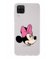 Samsung Galaxy A12  Kapak Minnie Mouse Tasarımlı Şeffaf Silikon Kılıf