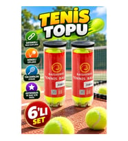 6’lı Tenis Topu Seti – Dayanıklı Keçe Kaplama ve Dengeli Zıplama