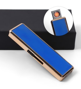 Elektronik Alevsiz USB Şarjlı Çakmak (Mavi)