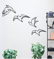 4 Parça Dekoratif Martılar (Siyah)