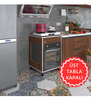 Kenzlife ankastre modülü kabini tilkowski3 cvz 85*60*56 fırın ocak dolabı ayarlı ayaklı üstü kapalı (Karışık)