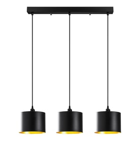 Dylight Metal Dekorasyon siyah üçlü sarkıt avize G:60CM