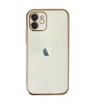 Iphone 11 Kılıf Lensli Silikon - Gold