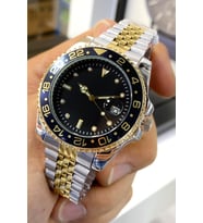 erkek  Çelik kasa  rolex modeli takvimli gümüş-gold renk analog Kol Saati