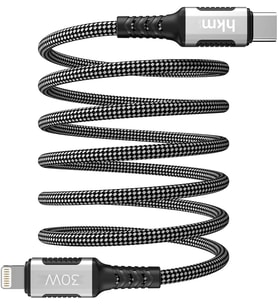 DYNAMIC 30W hızlı şarj, Mıknatıslı, Type-C to Lightning Şarj ve Data Aktarım Kablosu, 1 metre, Siyah