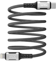 DYNAMIC 30W hızlı şarj, Mıknatıslı, Type-C to Lightning Şarj ve Data Aktarım Kablosu, 1 metre, Siyah