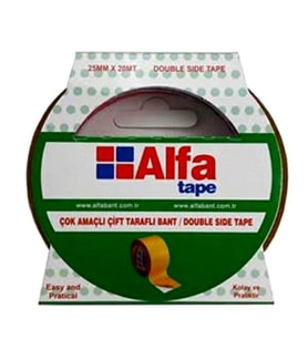 Alfa Çift Taraflı Bant 24Mmx20Mt - 2 adet