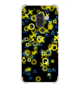 Samsung Galaxy A8 2018 Uyumlu Köşe Korumalı Antişok Kapak Grafiti Tasarımlı Şeffaf Kılıf