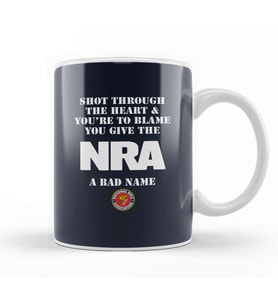 Shot Through The Heart NRA Kupa Bardak Porselen
