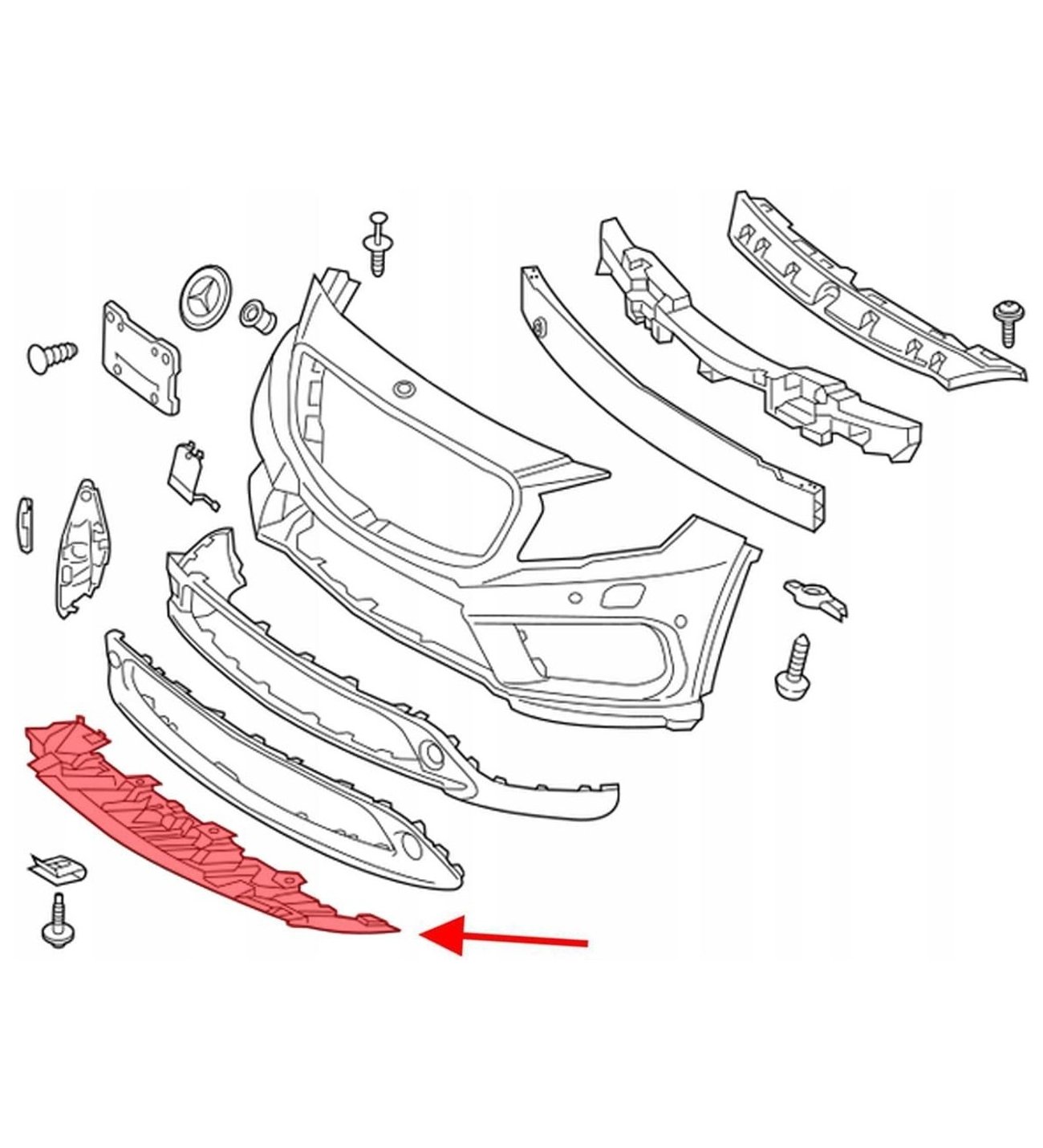 Mercedes X156 Gla Ön Tampon Alt Muhafaza 13-16 A1568850036