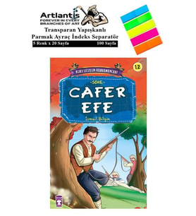 Cafer Efe İsmail Bilgin 96 Sayfa Karton Kapak 1 Adet Fosforlu Transparan Kitap Ayraç 1 Paket (Siyah)