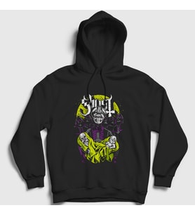 Presmono Unisex Siyah Born Ghost Kapüşonlu Sweatshirt 51675tt