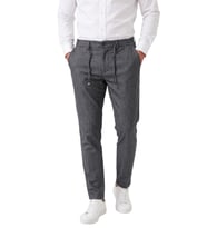 DeepSEA Erkek Slim Fit Kırçıllı Kahve Kumaş Pantolon – İpli Esnek Bel Likralı Spor Şık Pantolon 2700252