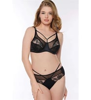 Amora Secret Balenli Desteksiz Dolgusuz Toparlayıcı Yaka Detaylı Dantelli Küçültücü Sütyen Ve Slip