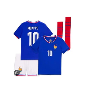 Fransa 2024/25 Yeni Sezon Kylian Mbappe Çocuk Forması Şort Çorap 3'lü Set