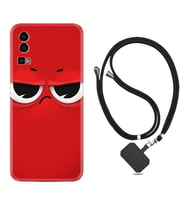 General Mobile Gm 23 Kılıf Resimli Boyun Askılı İpli Desenli Silikon Series Red 1829