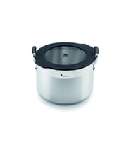 MasterPro Paslanmaz Çelik Tencere İndüksiyonlu İç içe geçme özellikli Çok fonksiyonlu tencere kapaklı 24 cm Smart serisi 3779