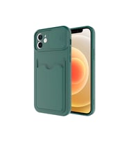 Apple iPhone 12 Uyumlu Kılıf Zore Kartix Kapak (Koyu Yeşil)