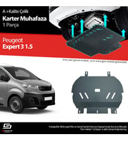 S-Dizayn Peugeot Expert 1.5 Çelik Karter Muhafaza Koruma 2016 Üzeri A+ Kalite