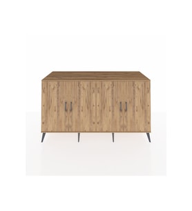 Kronos Konsol 4 Raflı 4 Kapaklı 176x59x99 Çam-Çam/Aytaşı