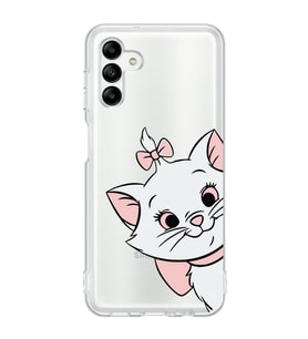 Samsung Galaxy A04S Uyumlu Marie Kedicik Desenli Şeffaf Telefon Kılıfı