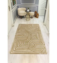 Modern Desenli Dijital Baskı Kaymaz Taban Halı H1127
