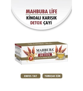 Mahbuba Kinoalı Karışık Detox Diyet Glutensiz Form Bitki Çayı 1 Aylık - ( 30 Kullanım ) Net 60gr