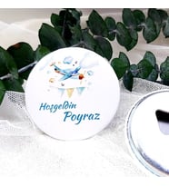15 Adet Ucak Baskılı Açacak Magnet Yenidoğan Hediyelik-