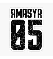 05 AMASYA Sticker Yapıştırma Oto Etiket 17cm