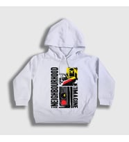 Presmono Unisex Çocuk Beyaz The Neighbourhood Kapüşonlu Sweatshirt 176477tt
