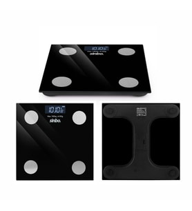 DİJİTAL - PİLLİ CAM BANYO BASKÜLÜ LCD EKRAN - SICAKLIK GÖSTERGELİ 180KG/50GR 28X28CM SBS-4466 (5343)