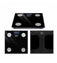 DİJİTAL - PİLLİ CAM BANYO BASKÜLÜ LCD EKRAN - SICAKLIK GÖSTERGELİ 180KG/50GR 28X28CM SBS-4466 (5343)