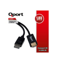 QPORT 1.8metre Q-DPH DP-HDMI Görüntü Kablosu