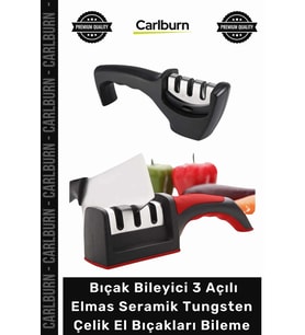 Özel Üretim Profesyonel Bıçak Bileyici 3 Açılı Elmas Seramik Tungsten Çelik El Bıçakları Bileme