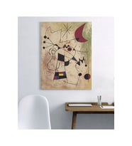 Joan Miro - Pajaro Relampago Cegado Fuego Luna Tablo 50 X 70 Cm