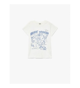 Koton Baskılı Ekru Kız Çocuk T-Shirt 6SKG10018AK