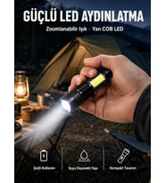 Mini Boy LED El Feneri - 2000 Lümen, Su Geçirmez Tasarım Yeni Nesil